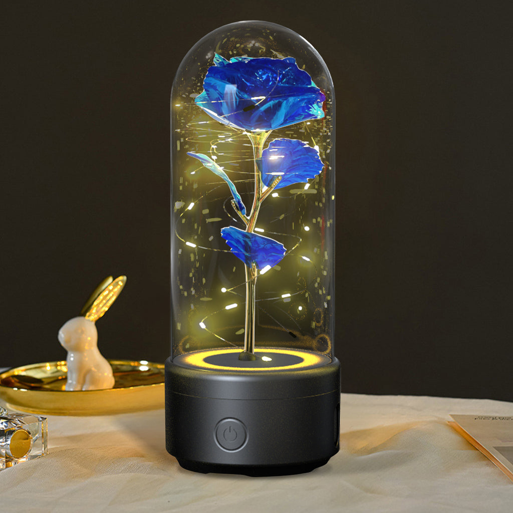 2-in-1 Rose LED Light & Bluetooth Speaker – Gift Under Glass - Infinity Beautiful Boutique
