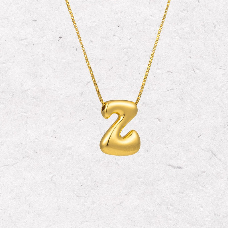 Gold Letter Initial Necklace – Statement Chain Jewelry