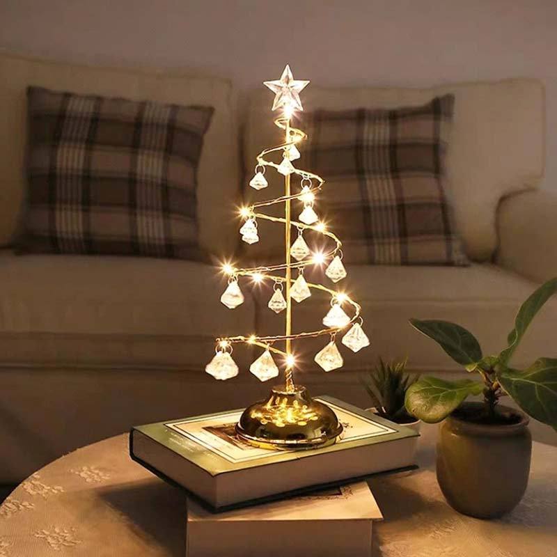 Crystal Christmas Tree Led Lights Indoor Decoration Fairy Lights Bedroom String Lights - Infinity Beautiful Boutique