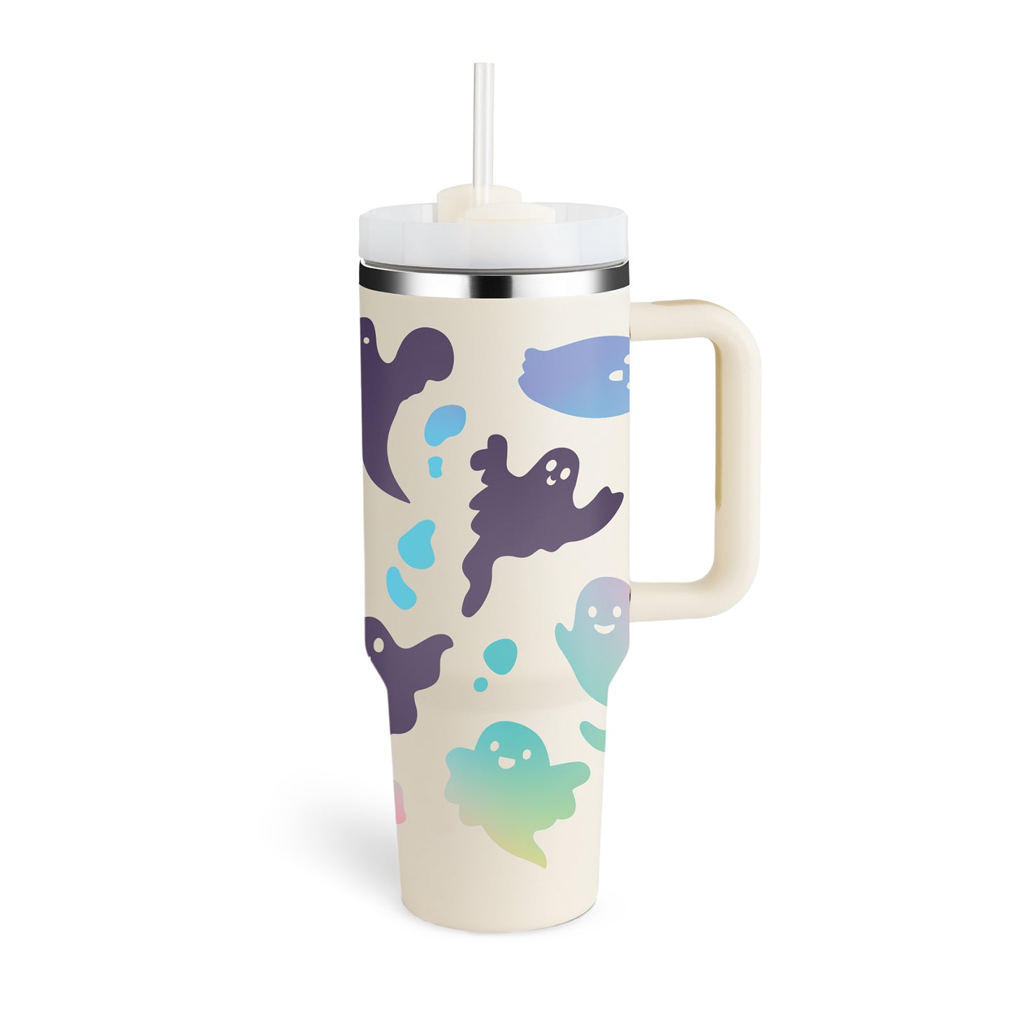 40oz Tumbler – Insulated Stainless Steel with Handle & Straw - Infinity Beautiful Boutique
