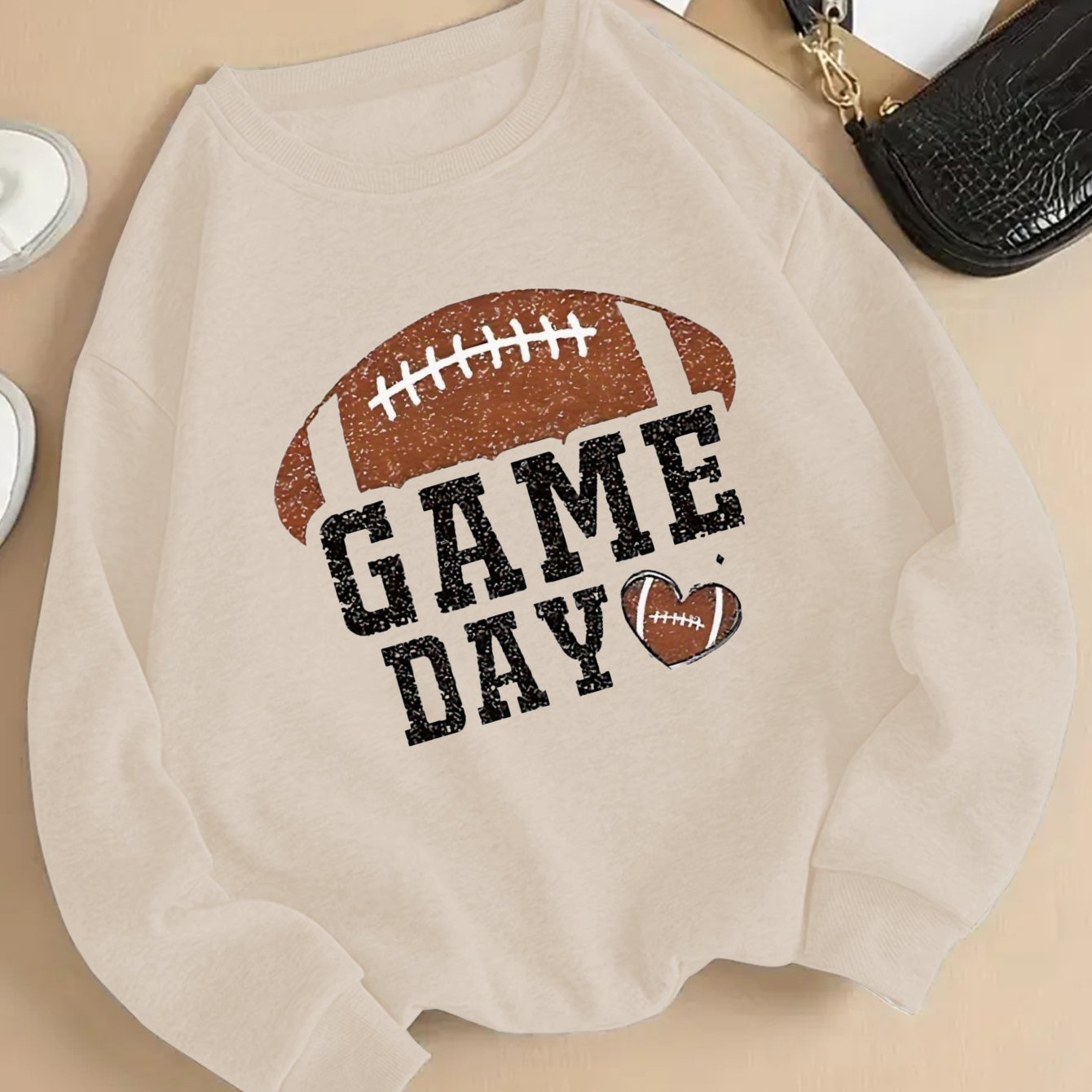 Game Day Football Glitter Sweatshirt