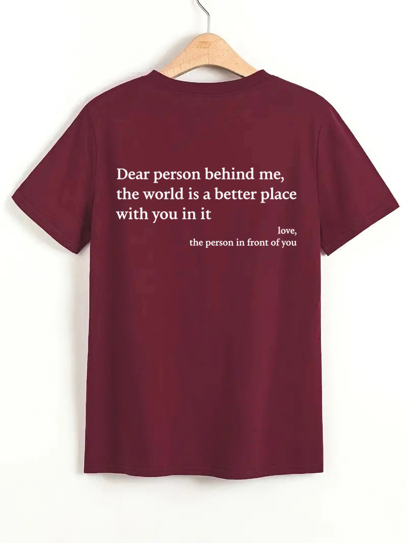 Beautiful Women’s Slogan T-Shirt – Round Neck Short Sleeve Letter Print Tee - Infinity Beautiful Boutique