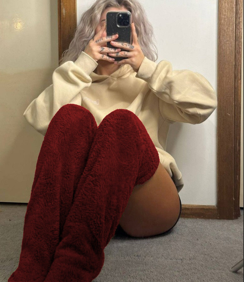Infinity Beautiful Over-the-Knee Fuzzy Socks – Winter Warm Sleep & Lounge Stockings - Infinity Beautiful Boutique