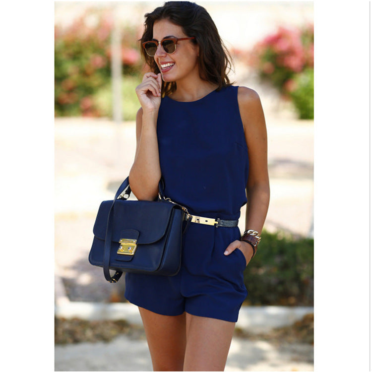 Infinity Beautiful Backless Belted Jumpsuit – Sexy One-Piece with Pockets - Infinity Beautiful Boutique