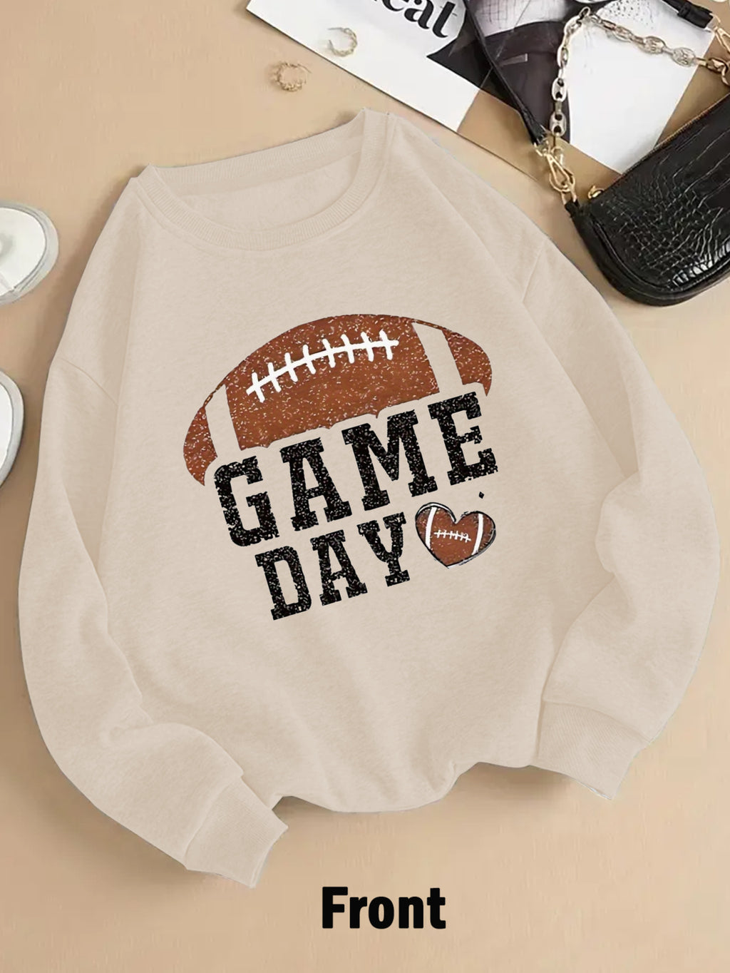 Game Day Football Glitter Sweatshirt