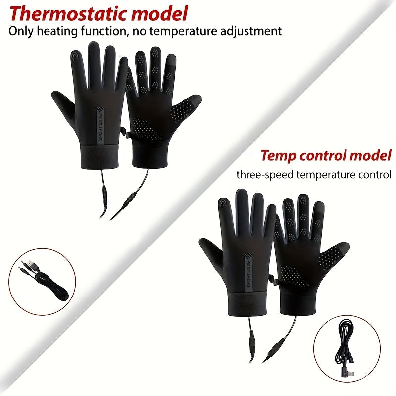 USB-Powered Smart Heating Gloves with 3 Temperature Levels