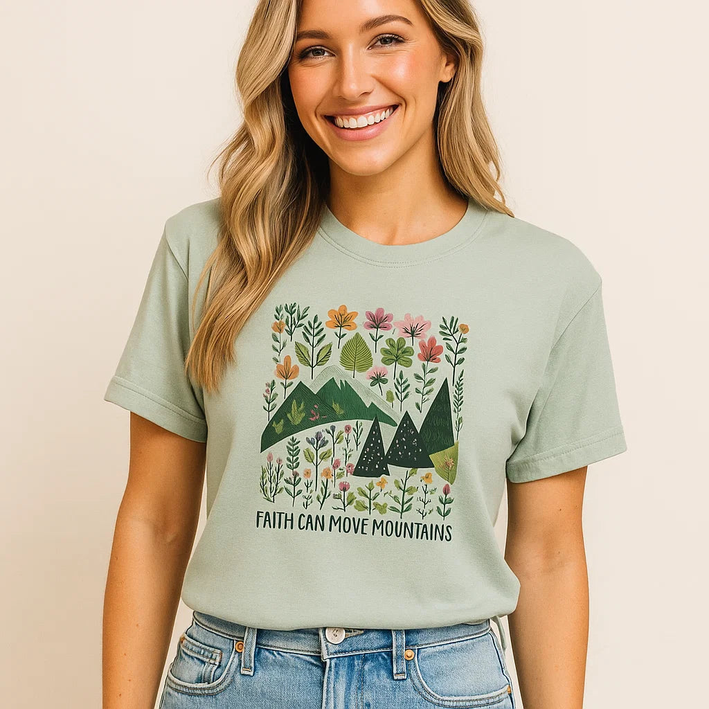 Faith Can Move Mountains Graphic Tee - Infinity Beautiful Boutique