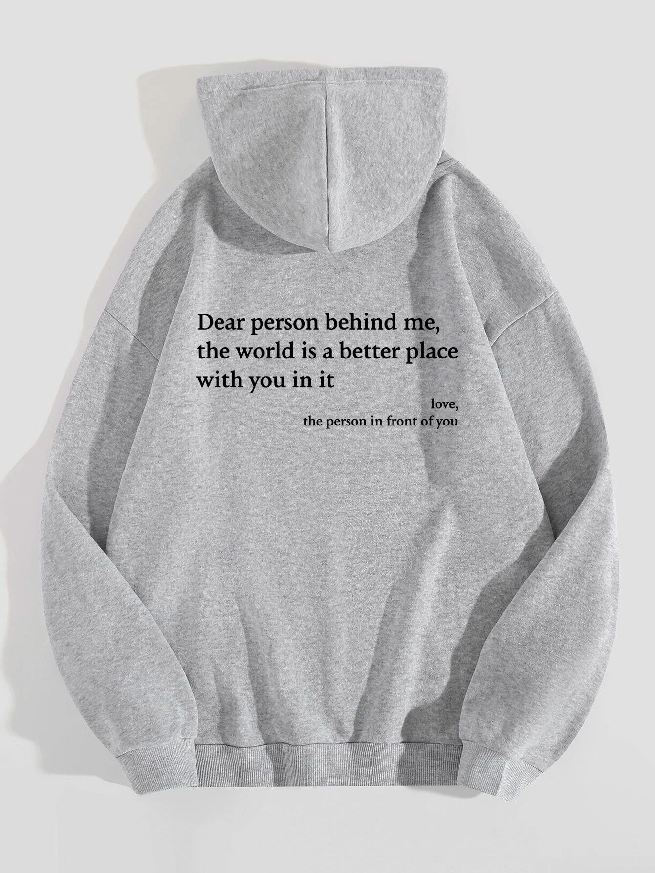 "Dear Person Behind Me" Plush Hoodie – Infinity Beautiful - Infinity Beautiful Boutique