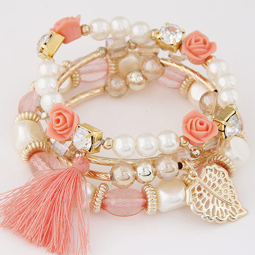 Infinity Beautiful Fashion Trend Pearl and Crystal Charm Bracelet - Infinity Beautiful Boutique
