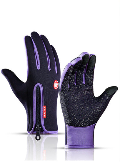 Winter Gloves Touch Screen Riding Motorcycle Sliding Waterproof Sports Gloves With Fleece - Infinity Beautiful Boutique