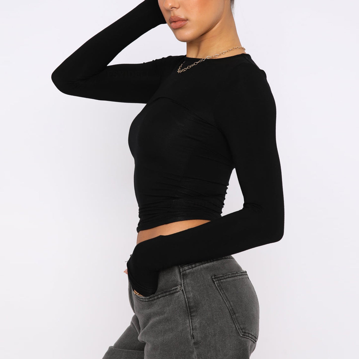 Infinity Beautiful Slim Fit Pullover – Solid Color Long-Sleeve Casual Top for Women - Infinity Beautiful Boutique