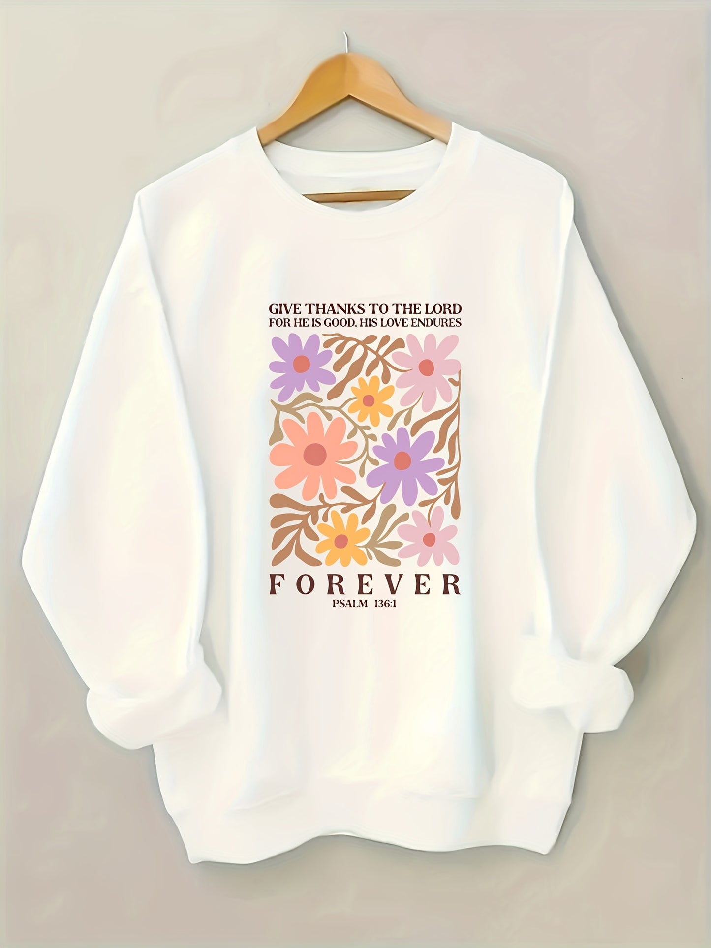 Women’s Psalm 136:1 Faith Hoodie – Soft Casual Wear