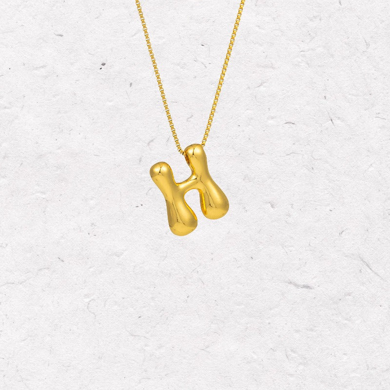 Gold Letter Initial Necklace – Statement Chain Jewelry