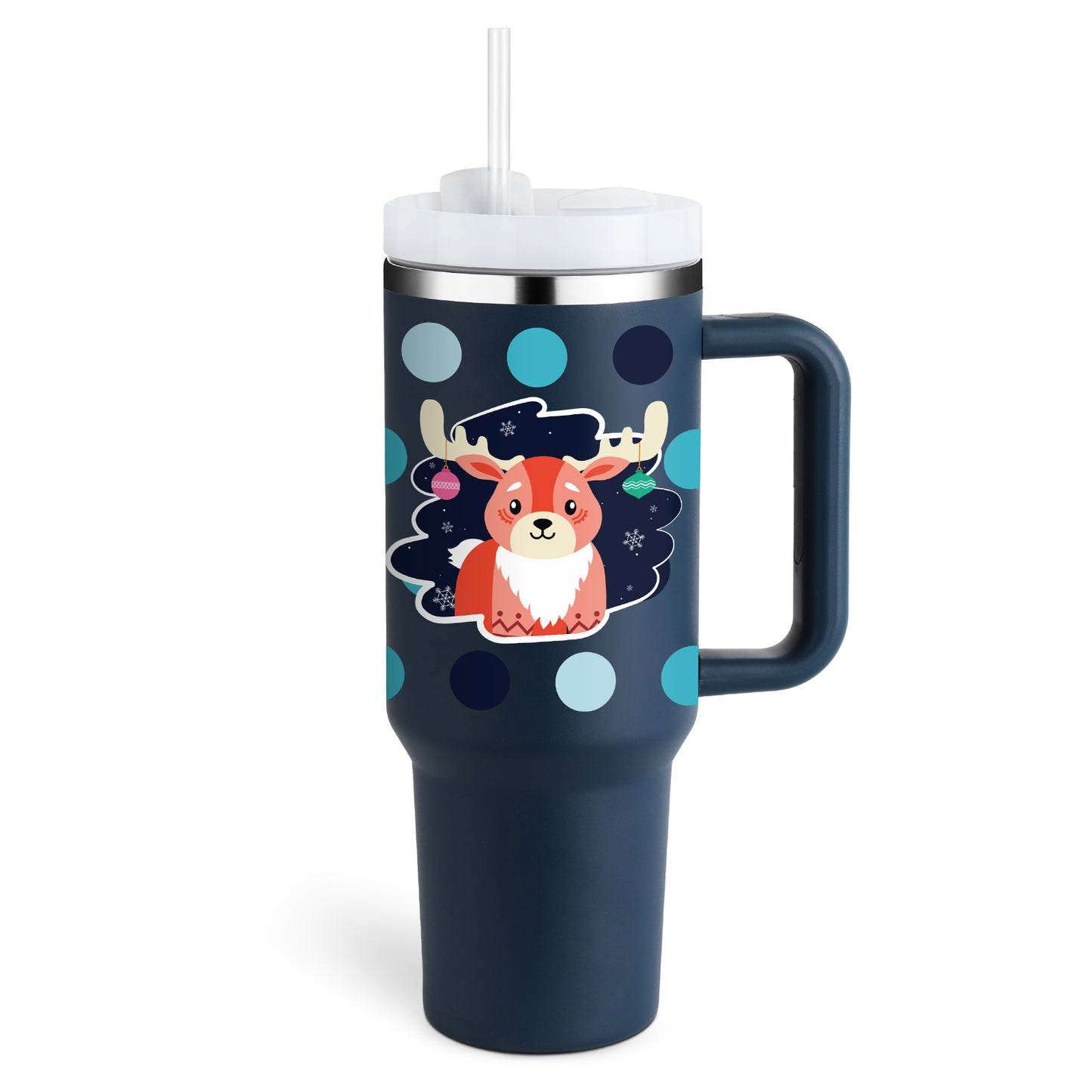 40oz Tumbler – Insulated Stainless Steel with Handle & Straw - Infinity Beautiful Boutique