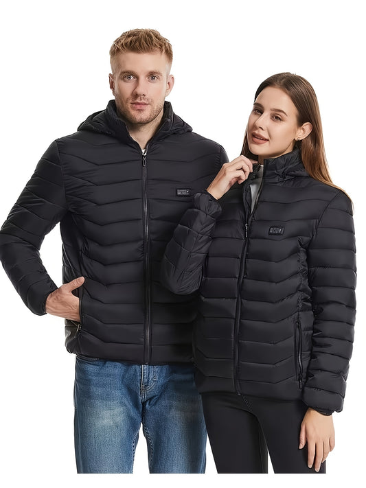 Heated Jacket with 21 Heating Zones – Unisex Winter Outdoor Jacket, 3 Heat Levels