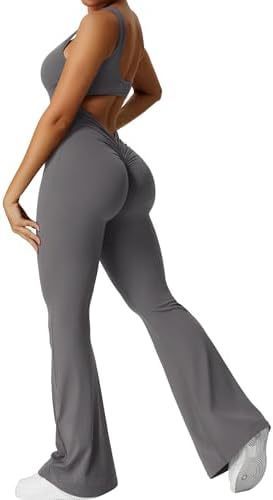 Infinity Beautiful Sleeveless Flare Jumpsuit – Yoga & Fitness One-Piece for Women - Infinity Beautiful Boutique