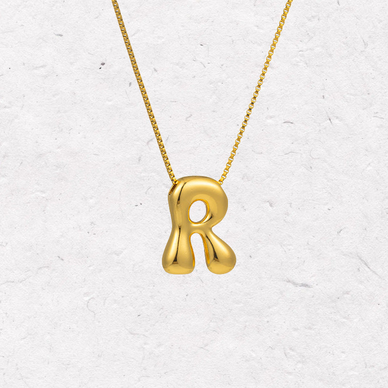 Gold Letter Initial Necklace – Statement Chain Jewelry