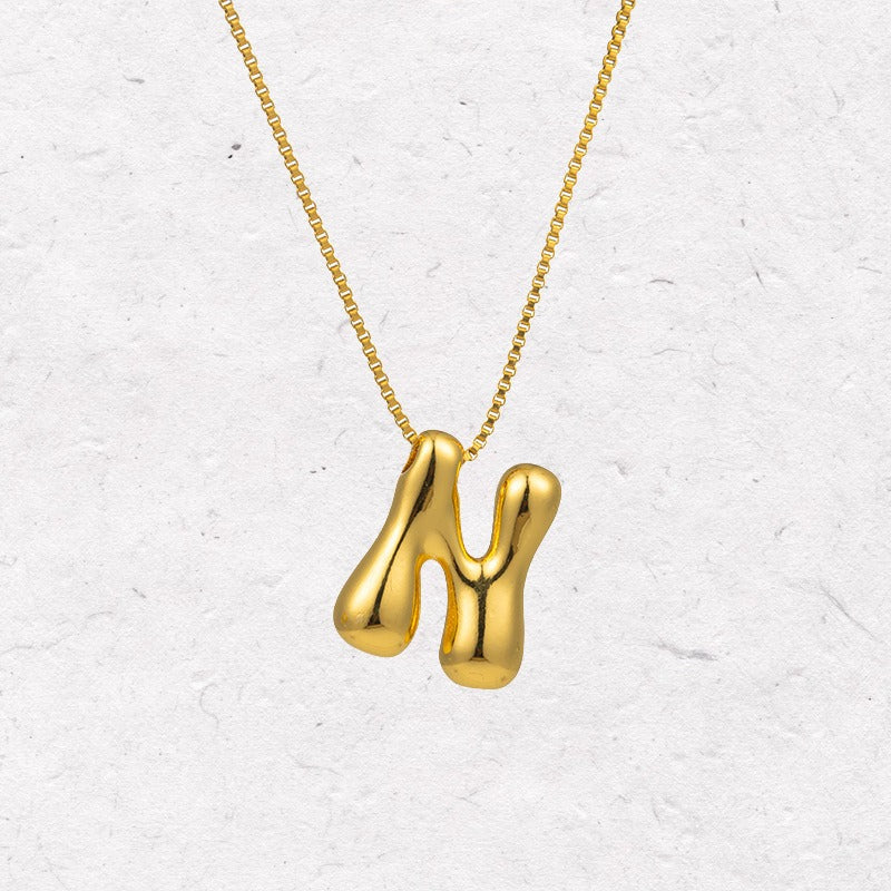 Gold Letter Initial Necklace – Statement Chain Jewelry