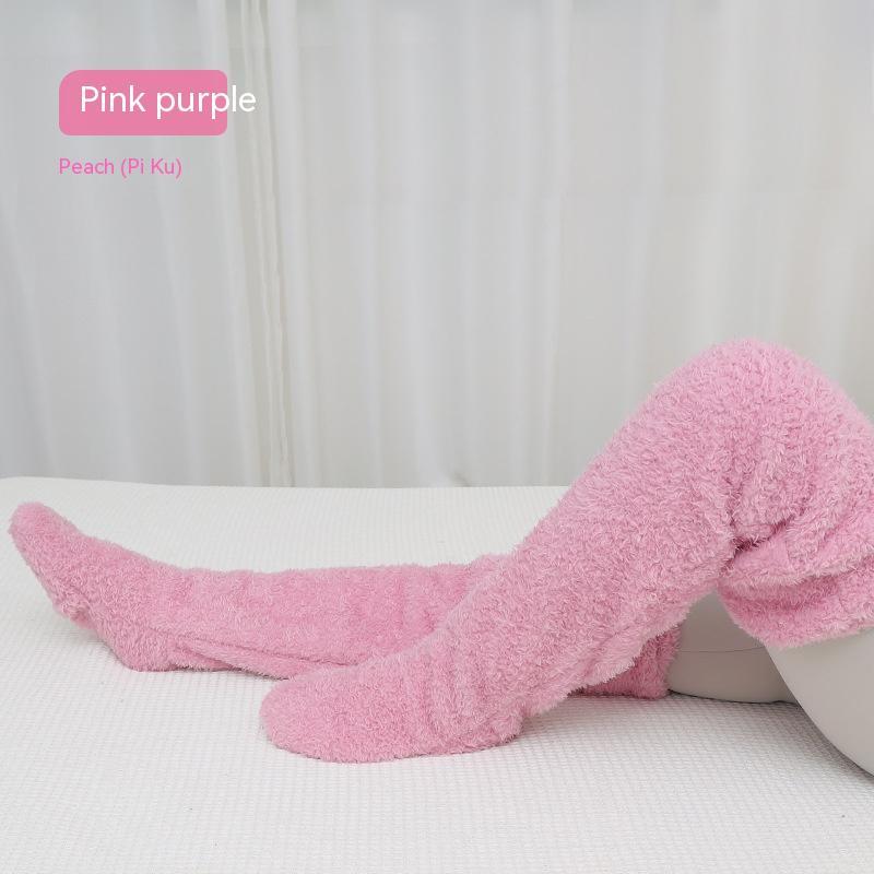 Infinity Beautiful Over-the-Knee Fuzzy Socks – Winter Warm Sleep & Lounge Stockings - Infinity Beautiful Boutique