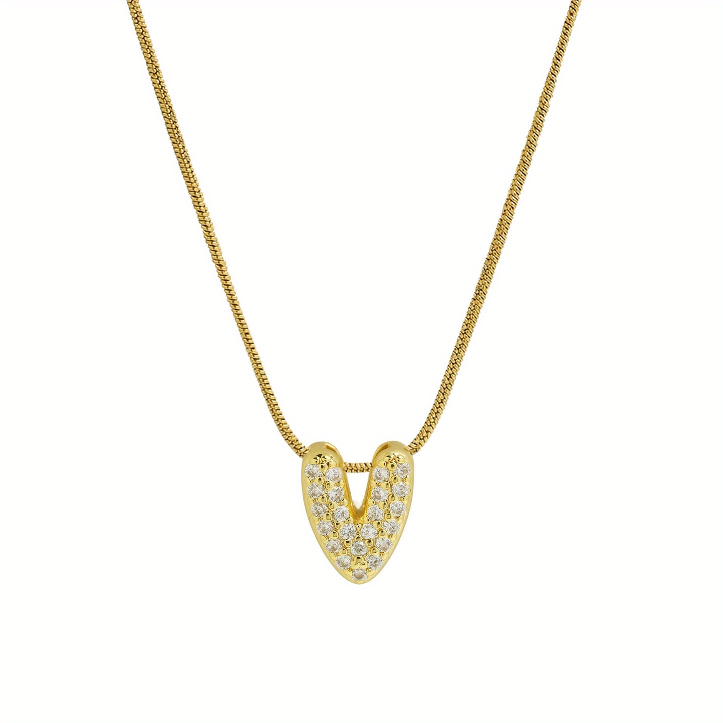 Simple Initial Necklace Stainless Steel Letter Pendant