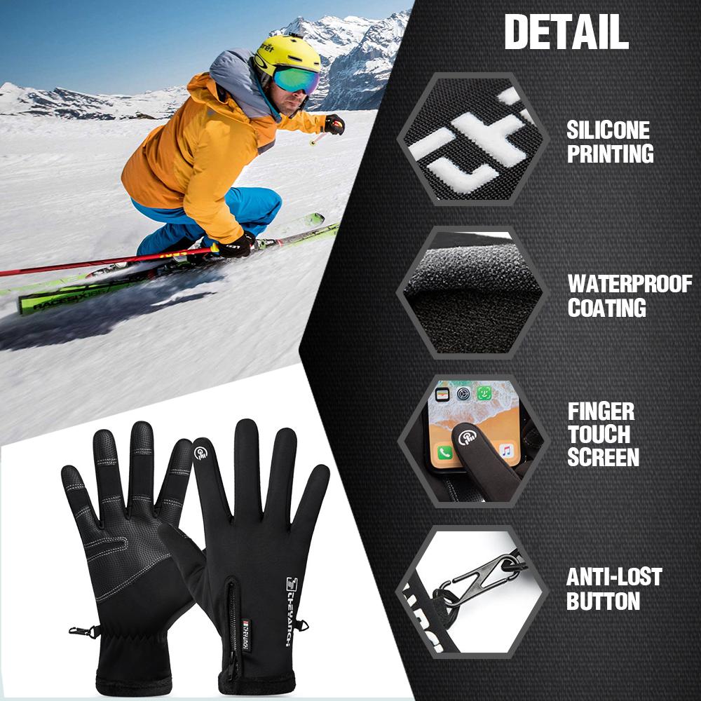 Winter Men Warm Gloves Touch Screen Waterproof Anti-slip Gloves - Infinity Beautiful Boutique