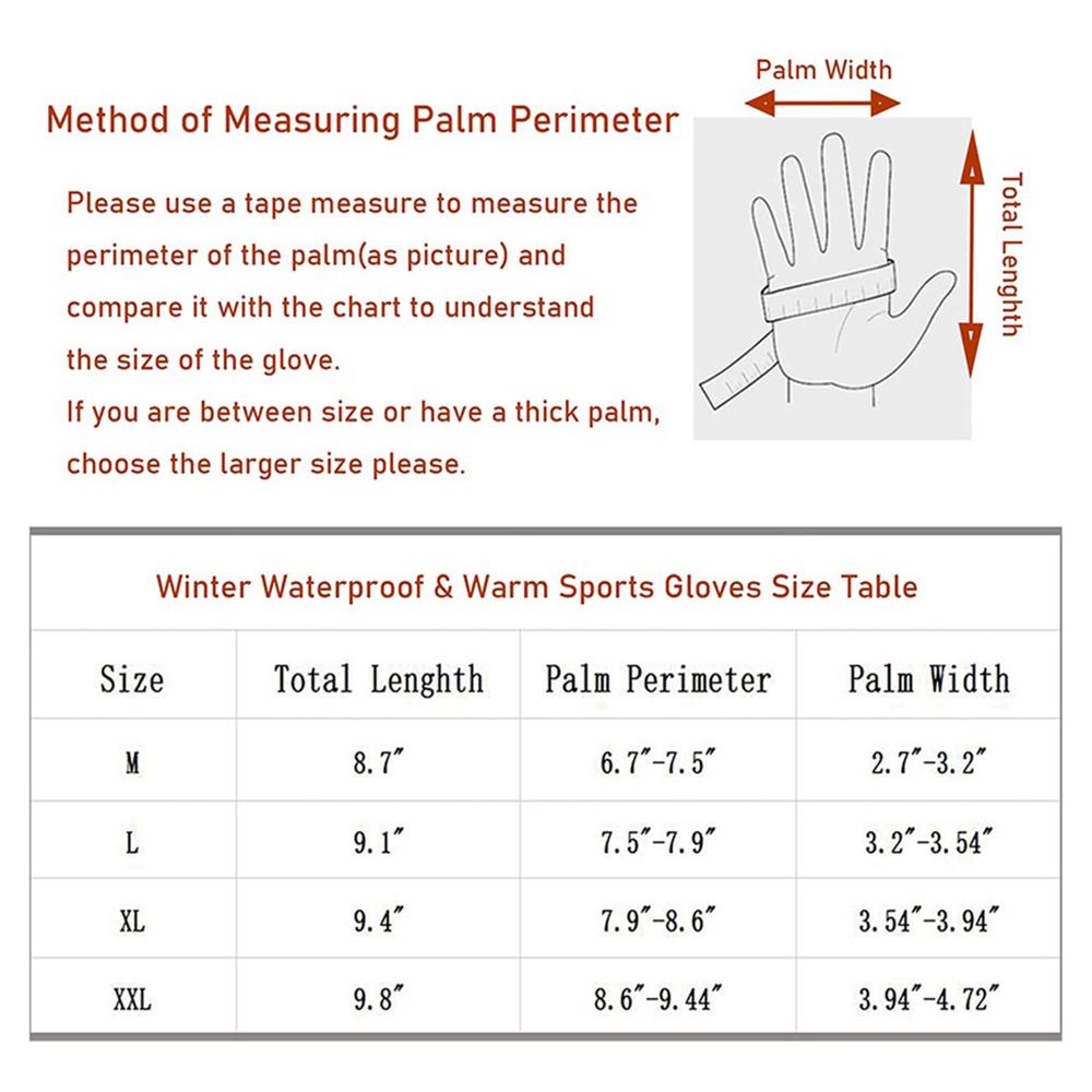 Winter Men Warm Gloves Touch Screen Waterproof Anti-slip Gloves - Infinity Beautiful Boutique