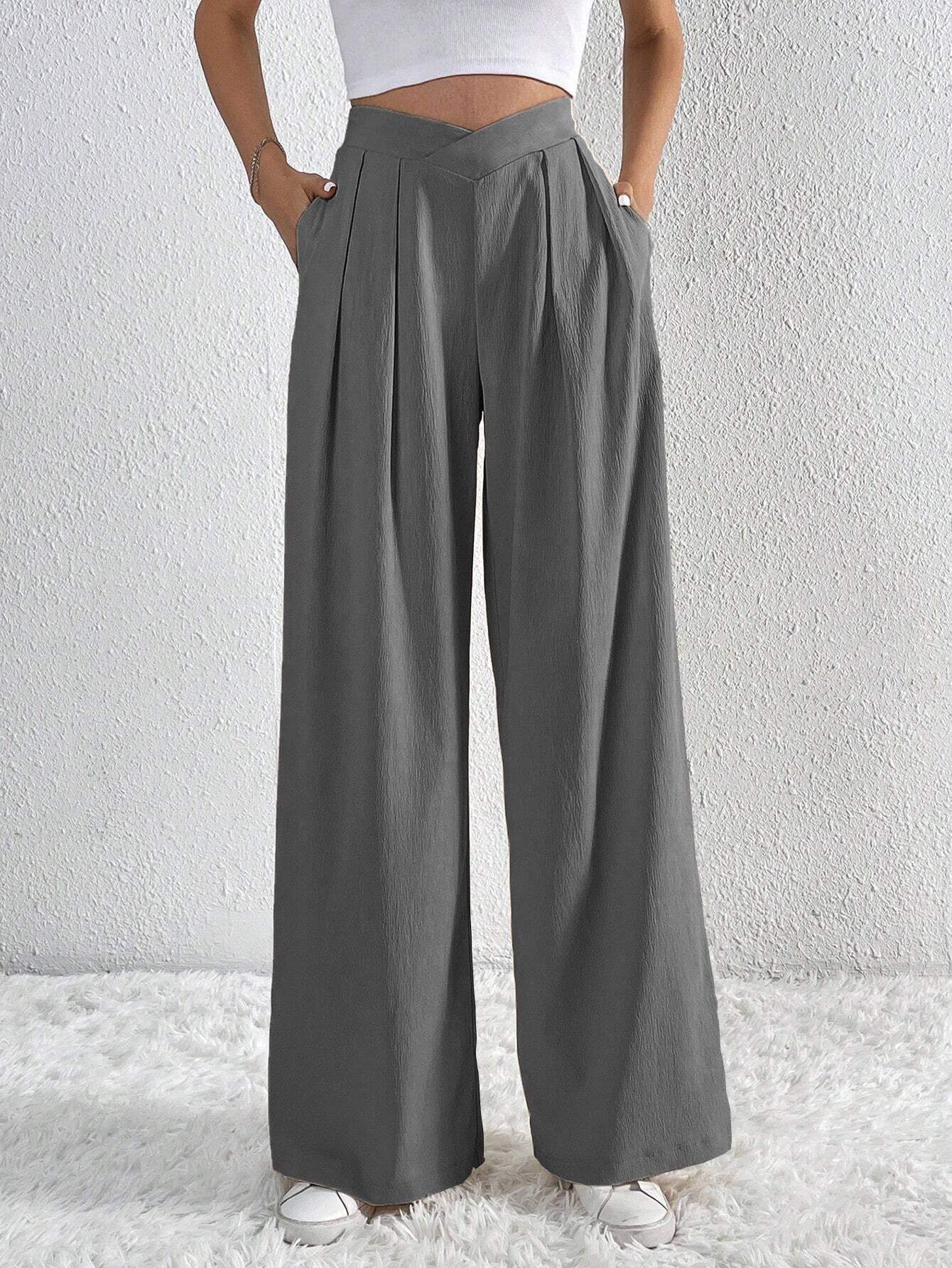 Infinity Beautiful Summer Flow Pants – Solid Pleated Wide-Leg Style for Effortless Comfort & Versatile Wear