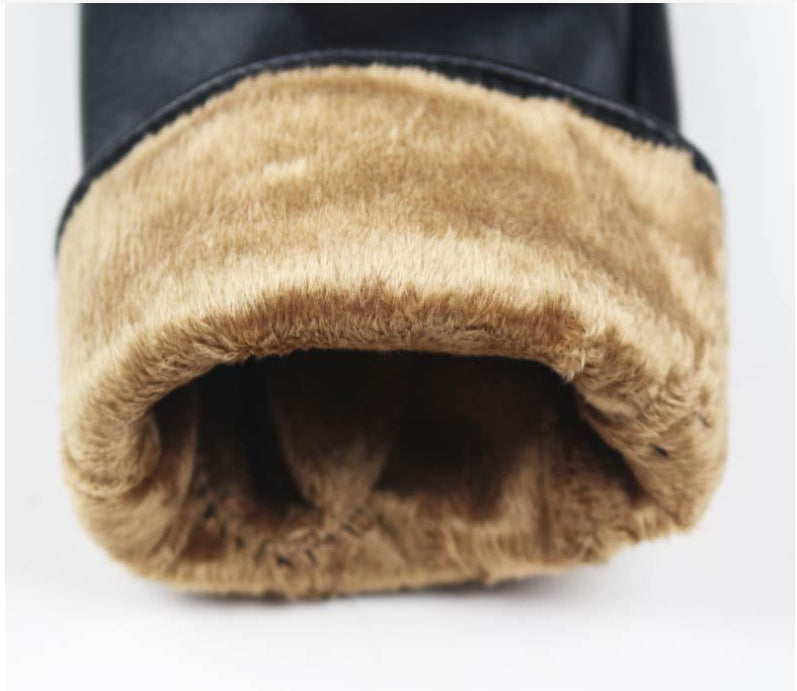 Fashionable Ladies Thick Warm Leather Gloves - Infinity Beautiful Boutique