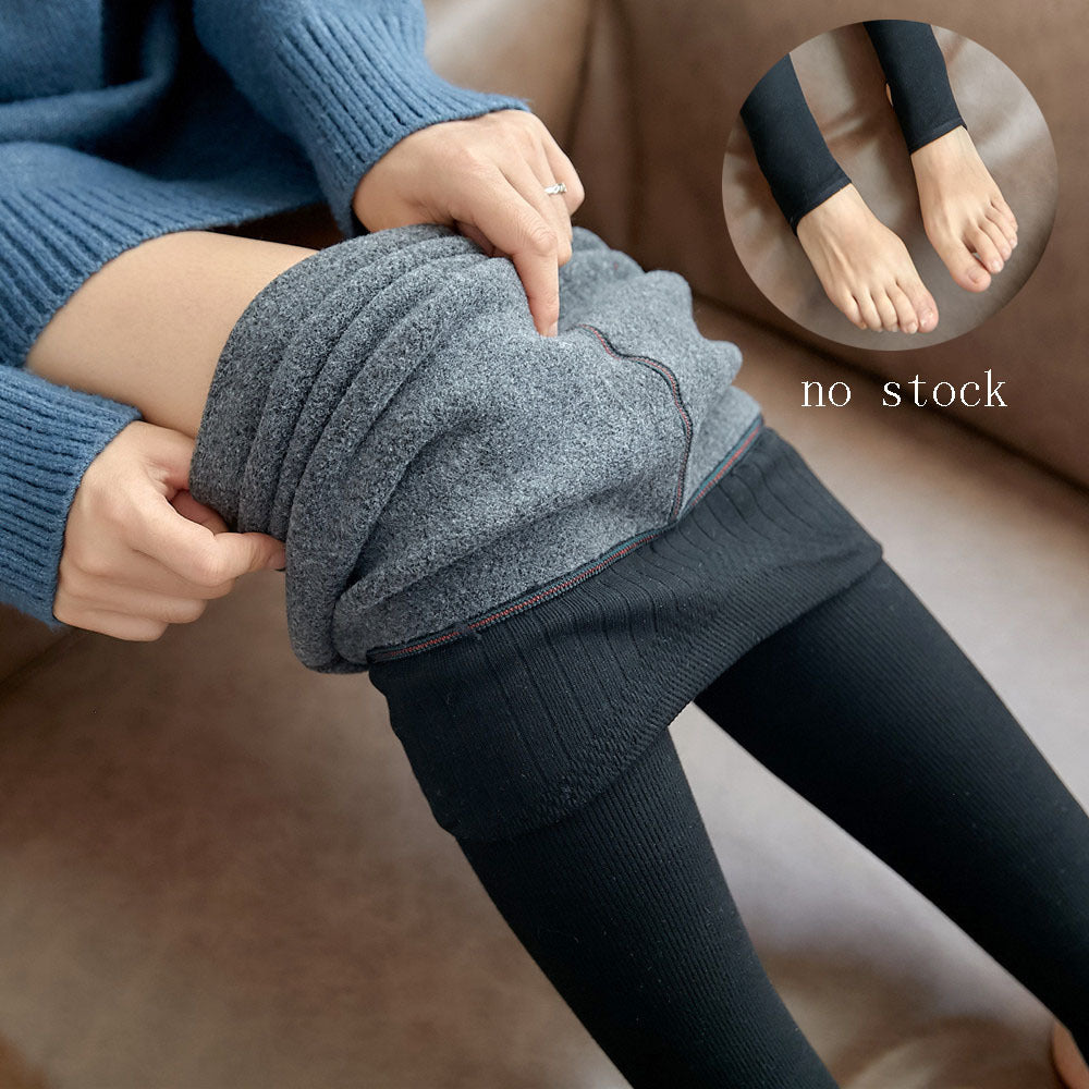 High Waist Stripes Leggings Winter Warm Thick High Stretch Imitation-cashmere Trousers Skinny Fitness Woman Pants - Infinity Beautiful Boutique