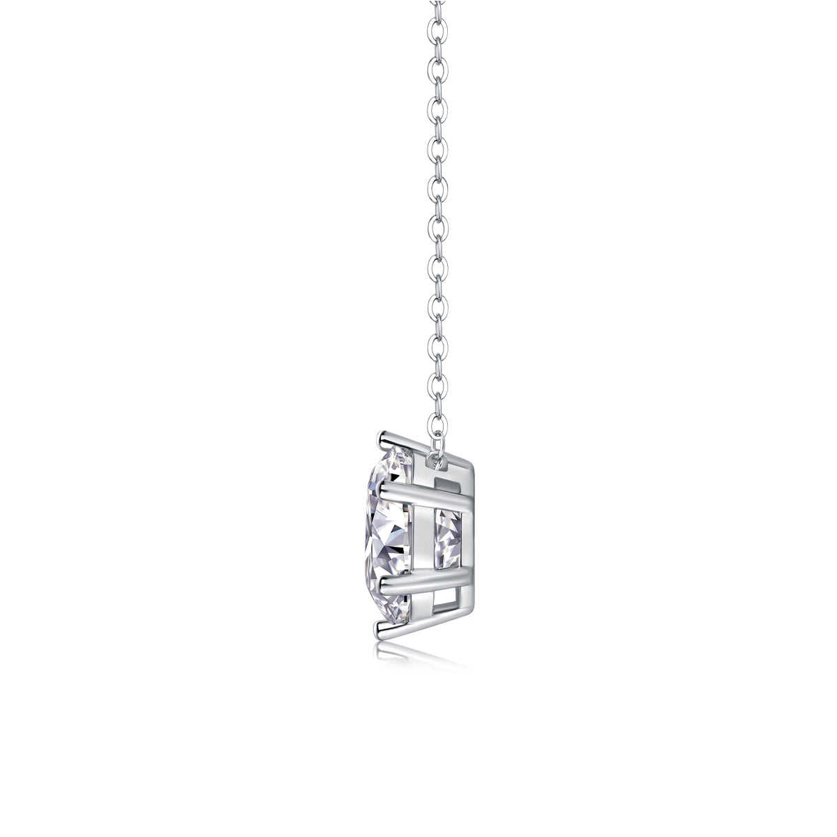 Rose Luxury Diamond Pendant Necklace – Moissanite Diamond Silver Ornaments