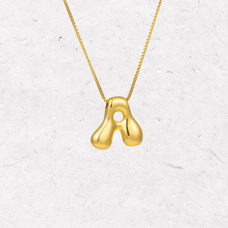 Gold Letter Initial Necklace – Statement Chain Jewelry