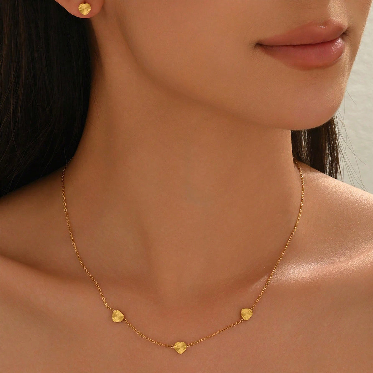 Infinity Beautiful 18K Gold Plated Minimalist Heart Jewelry Set - Infinity Beautiful Boutique