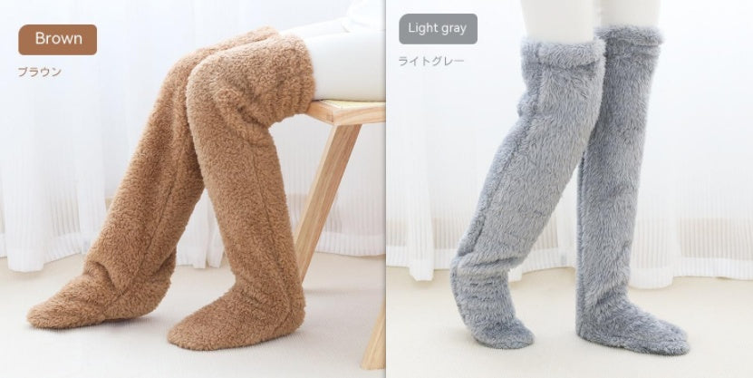 Infinity Beautiful Over-the-Knee Fuzzy Socks – Winter Warm Sleep & Lounge Stockings - Infinity Beautiful Boutique