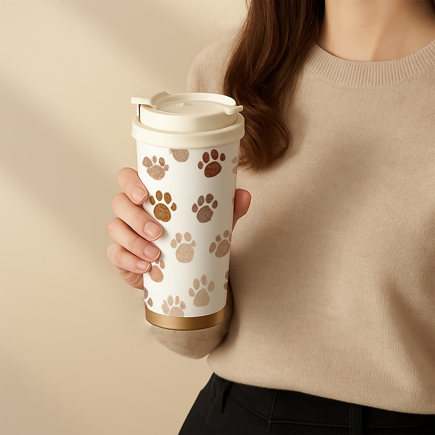 Dog Paw Prints 18oz Stainless Steel Travel Tumbler