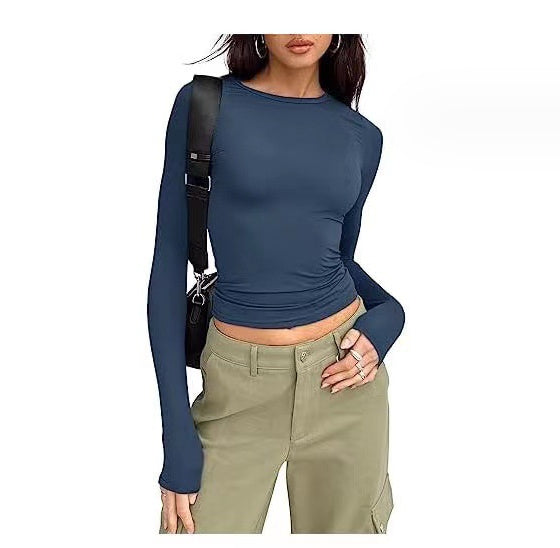 Infinity Beautiful Slim Fit Pullover – Solid Color Long-Sleeve Casual Top for Women - Infinity Beautiful Boutique