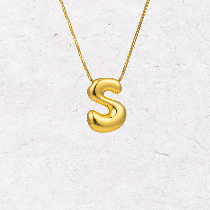 Gold Letter Initial Necklace – Statement Chain Jewelry