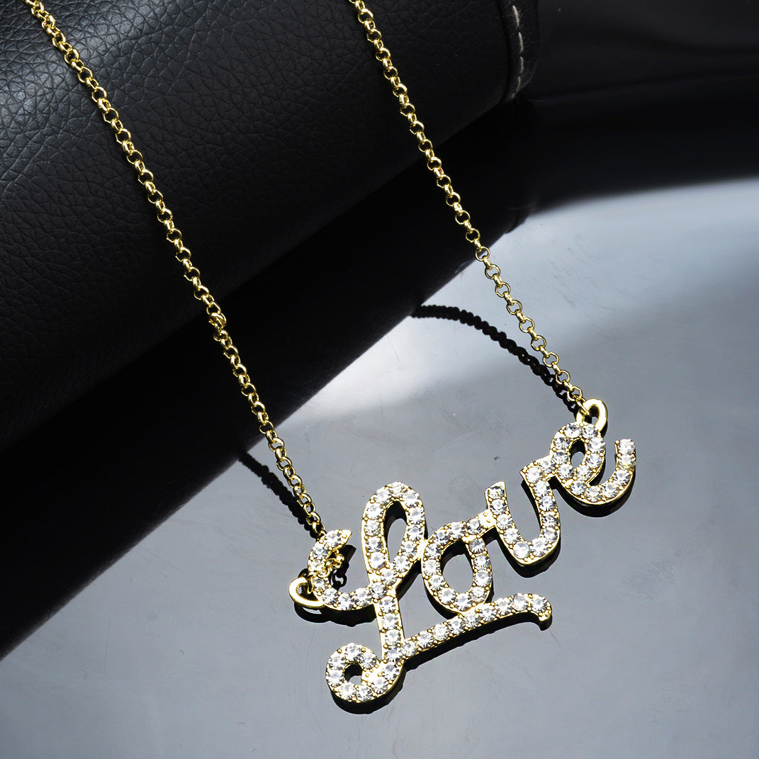 Letter Crystal Necklace – Sparkling Full Diamond Look for Women. Elegant Gift Idea. - Infinity Beautiful Boutique