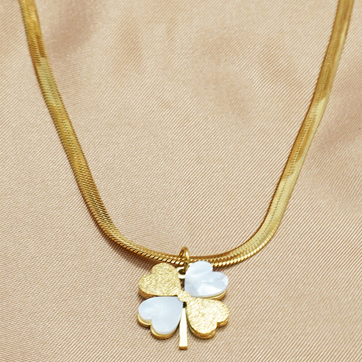 Infinity Beautiful 18K Gold Plated Double Luck Clover Necklace - Infinity Beautiful Boutique