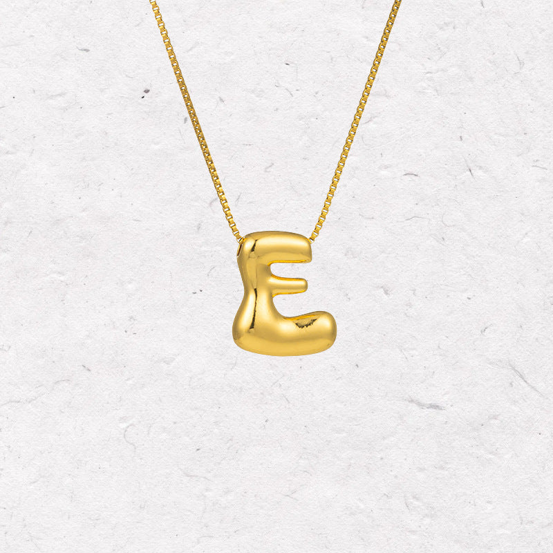 Gold Letter Initial Necklace – Statement Chain Jewelry