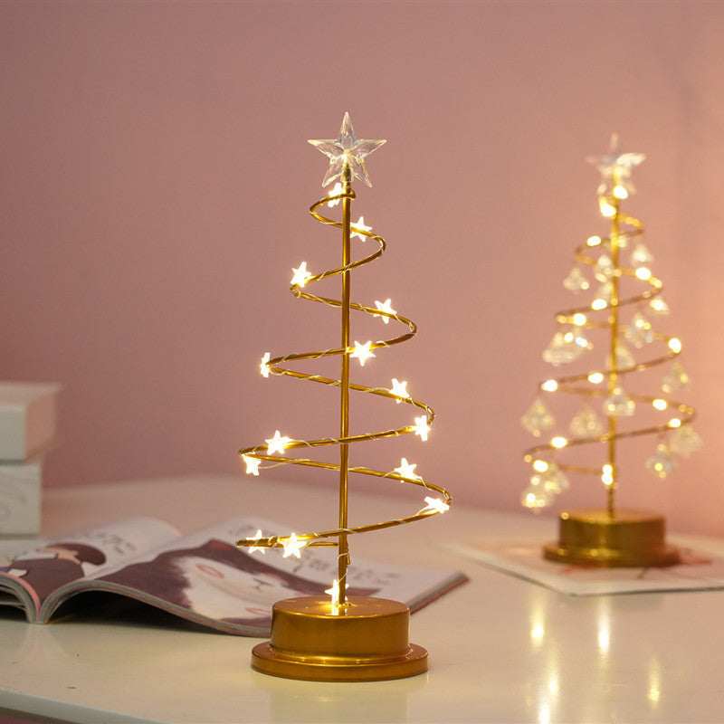 Crystal Christmas Tree Led Lights Indoor Decoration Fairy Lights Bedroom String Lights - Infinity Beautiful Boutique