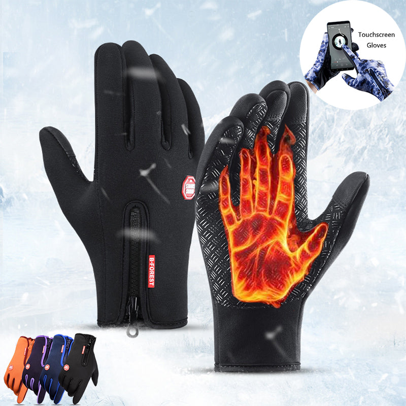 Winter Gloves Touch Screen Riding Motorcycle Sliding Waterproof Sports Gloves With Fleece - Infinity Beautiful Boutique