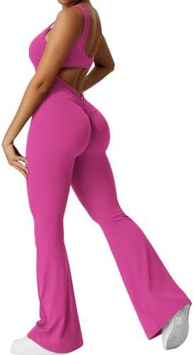 Infinity Beautiful Sleeveless Flare Jumpsuit – Yoga & Fitness One-Piece for Women - Infinity Beautiful Boutique