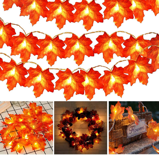 Maple Leaf String Lights Thanksgiving  Decorations - Infinity Beautiful Boutique