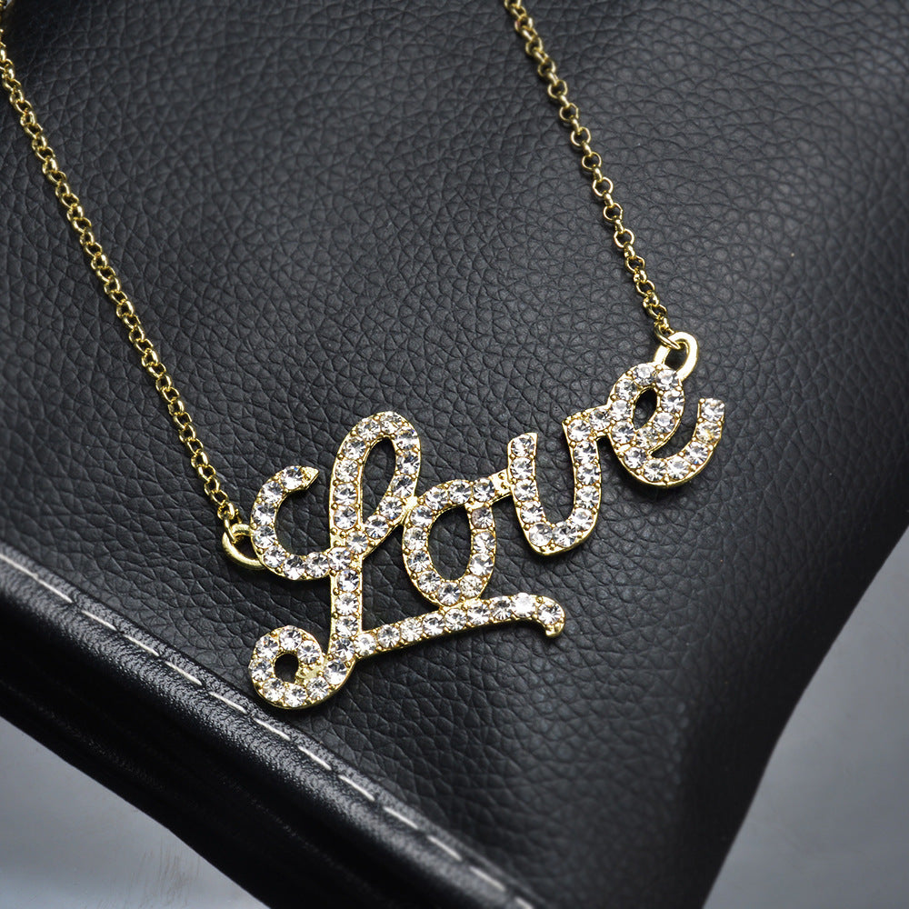 Letter Crystal Necklace – Sparkling Full Diamond Look for Women. Elegant Gift Idea. - Infinity Beautiful Boutique