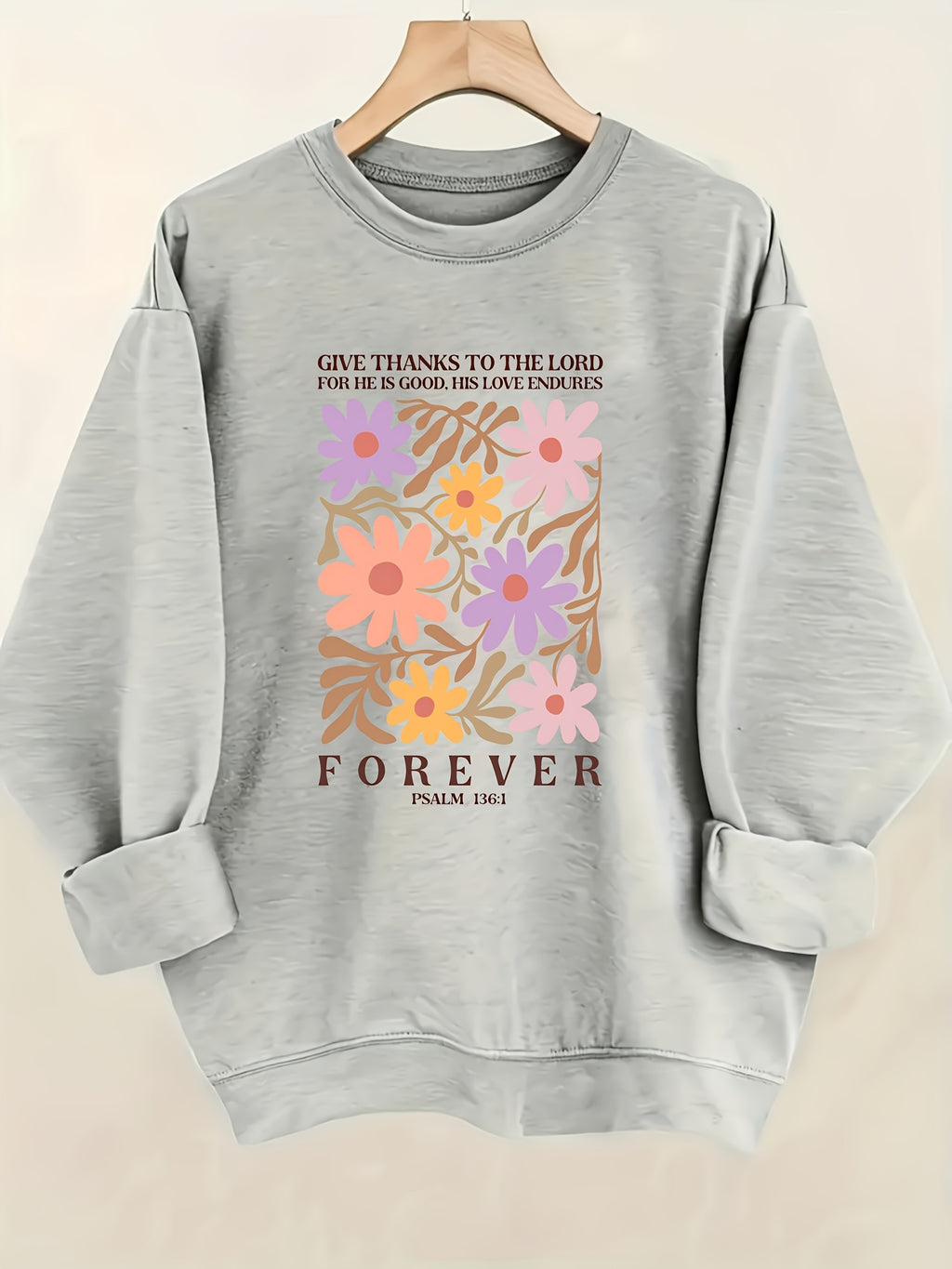 Women’s Psalm 136:1 Faith Hoodie – Soft Casual Wear