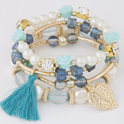 Infinity Beautiful Fashion Trend Pearl and Crystal Charm Bracelet - Infinity Beautiful Boutique