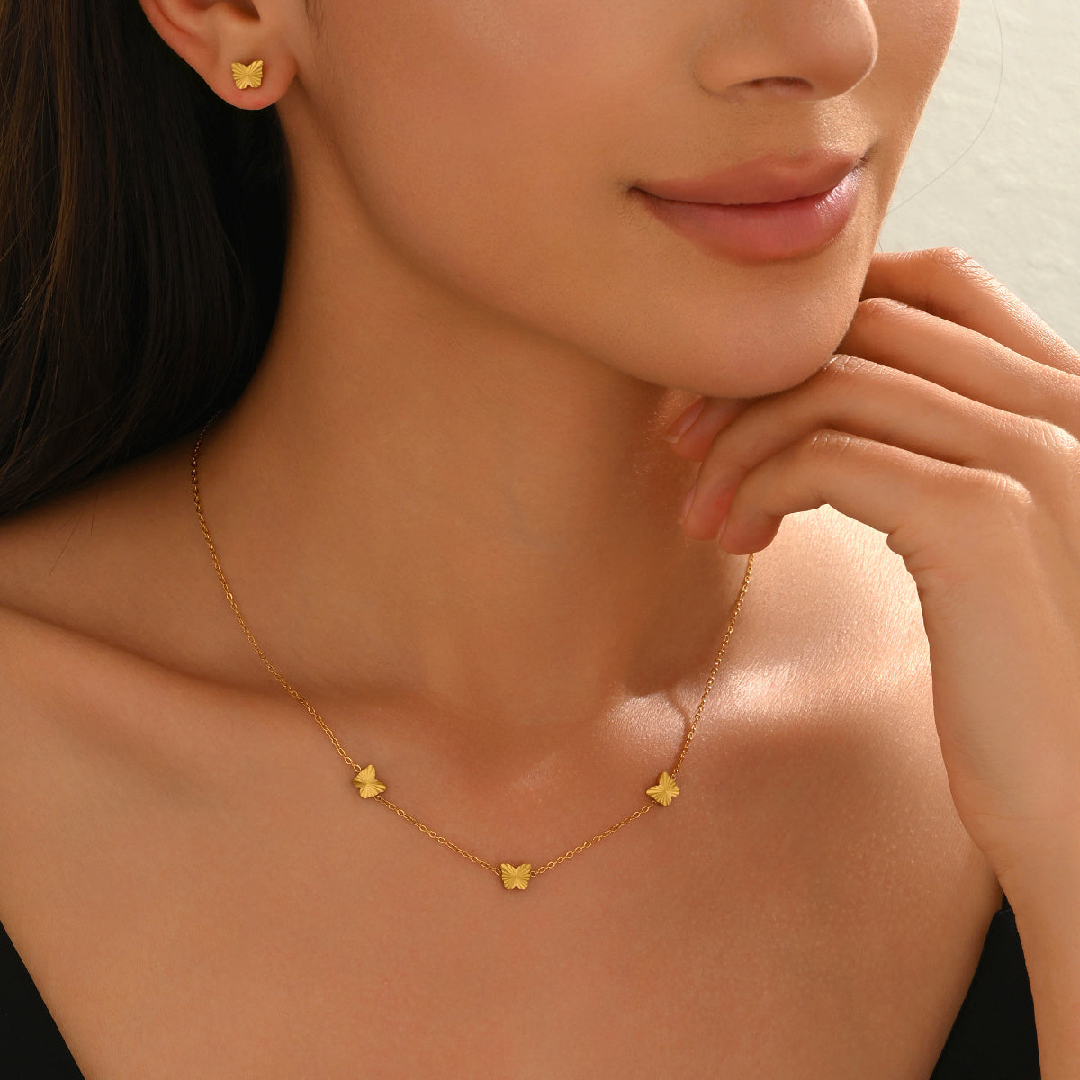 Infinity Beautiful Gold Stainless Steel Heart Jewelry Set - Infinity Beautiful Boutique