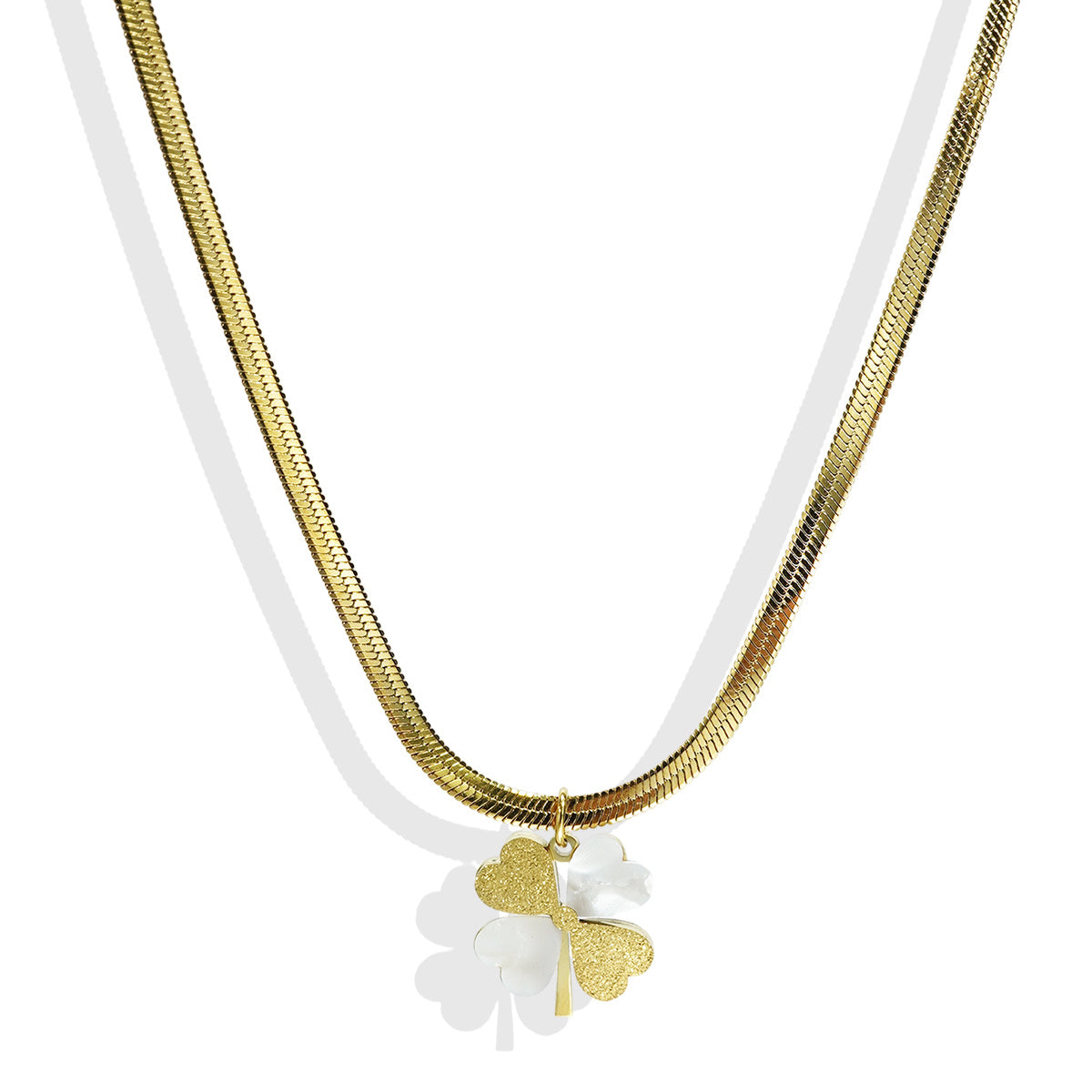 Infinity Beautiful 18K Gold Plated Double Luck Clover Necklace - Infinity Beautiful Boutique