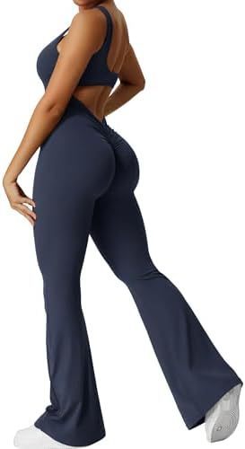 Infinity Beautiful Sleeveless Flare Jumpsuit – Yoga & Fitness One-Piece for Women - Infinity Beautiful Boutique