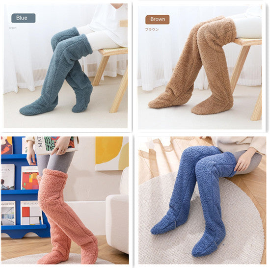 Infinity Beautiful Over-the-Knee Fuzzy Socks – Winter Warm Sleep & Lounge Stockings - Infinity Beautiful Boutique